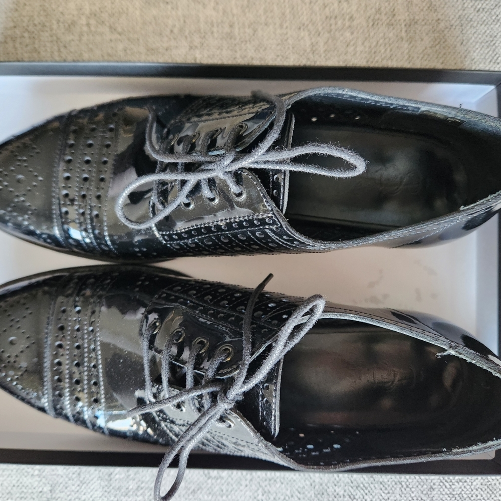 The Office Of Angela Scott Mr. Arthur Glossy Black Shoes
